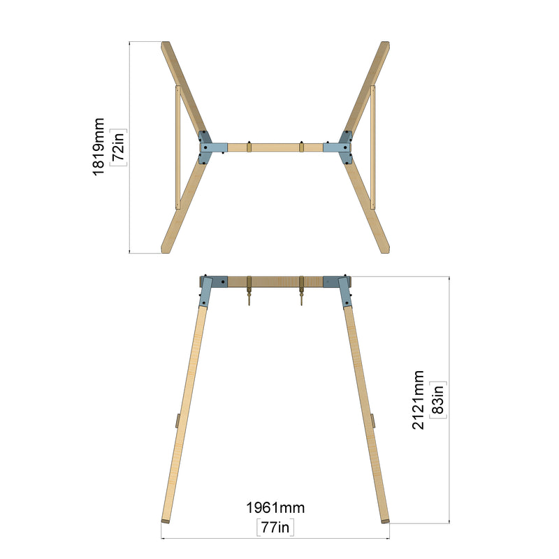 REBO Schaukel Giraffe