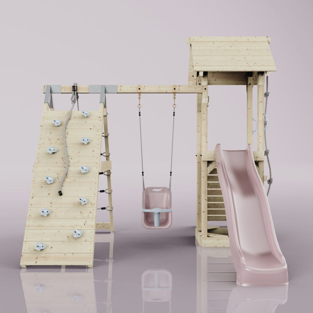 Rebo Spielturm Trondheim In Altrosa – Babyschaukel, Kletterturm & Kletterwand Für Kinder Ab 3 Jahren Rebo Spielturm Trondheim In Altrosa – Babyschaukel, Kletterturm & Kletterwand Für Kinder Ab 3 Jahren