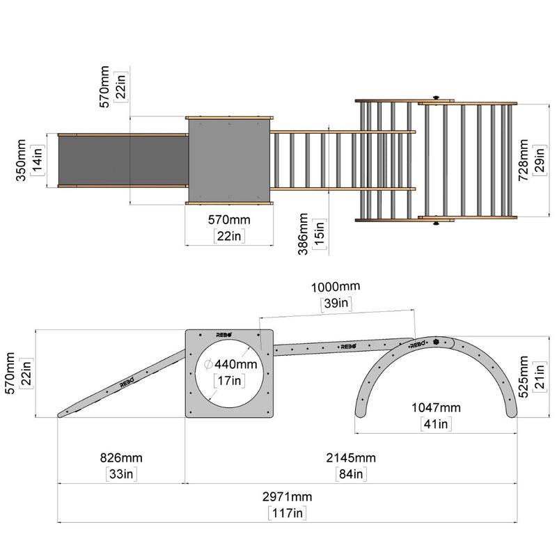 REBO Montessori Kletterbogen Mount Logan